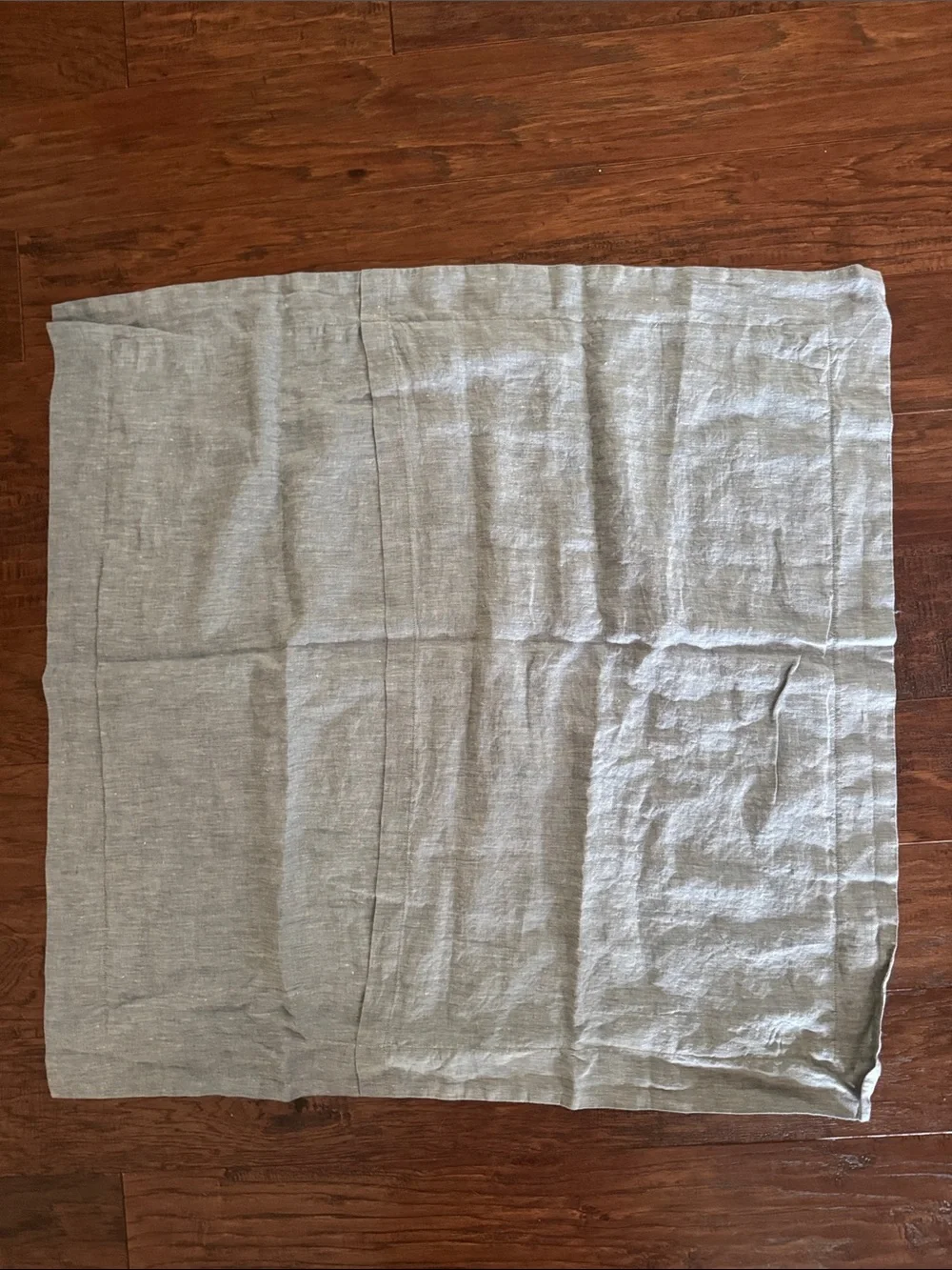 Pottery Barn ONE Euro Belgian Flax Linen Frame Sham Chambray/White